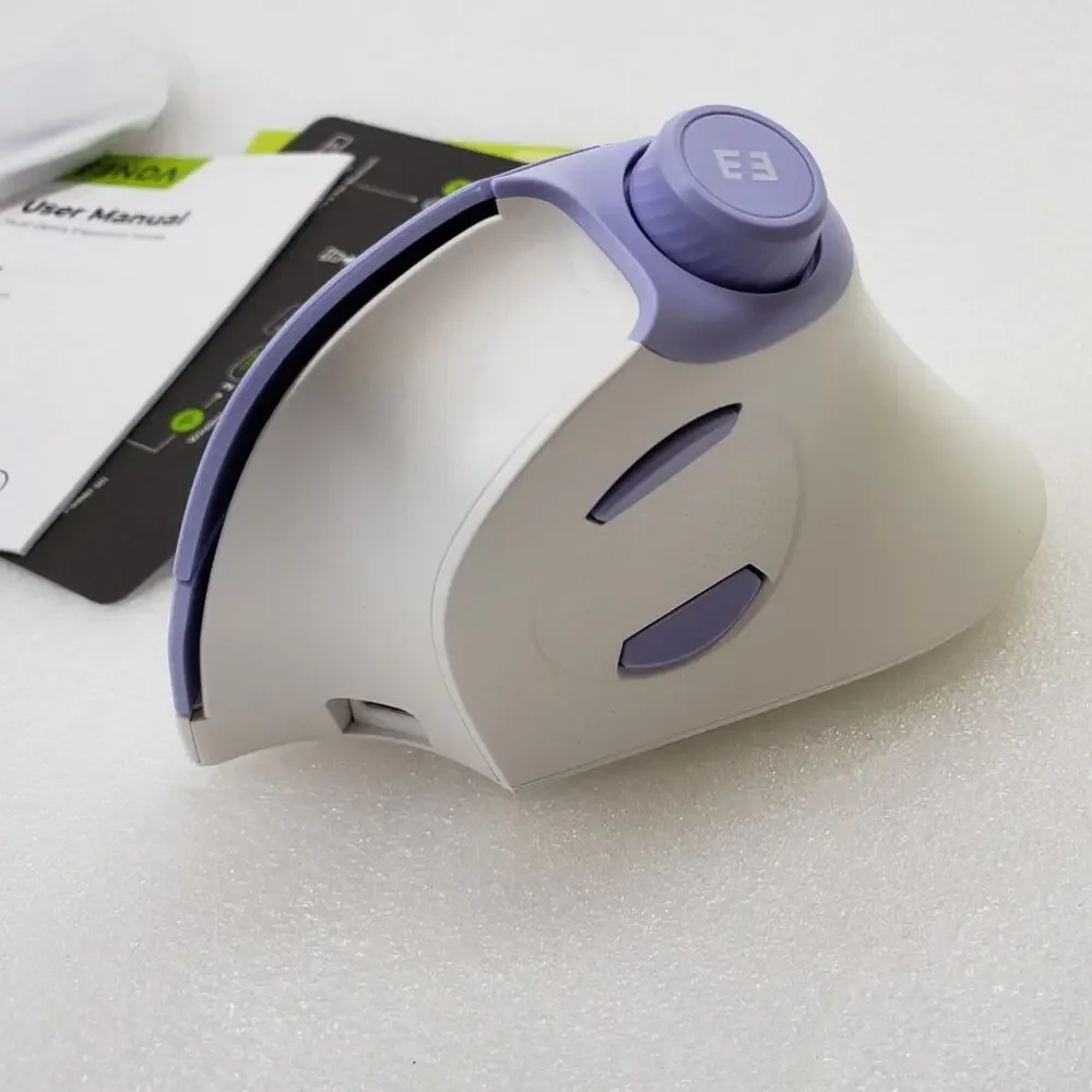 Seenda BT Ergonomic Vertical Wireless Mouse - White & Purple Ergonomic Mouse